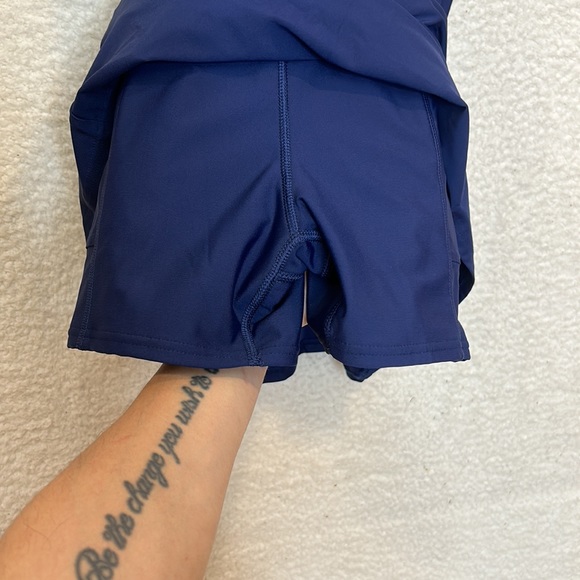 NWT Lands End Womens Navy TummyControl Square Neck One Piece Swim Dress SIZE 4 - Picture 4 of 7